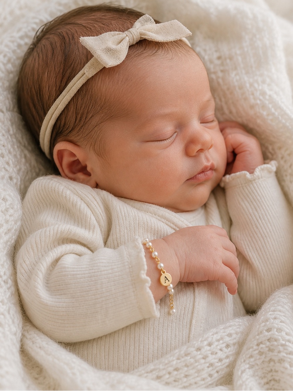 Personalized Baby Pearl Bracelet • Gold Filled or sterling•custom sizes